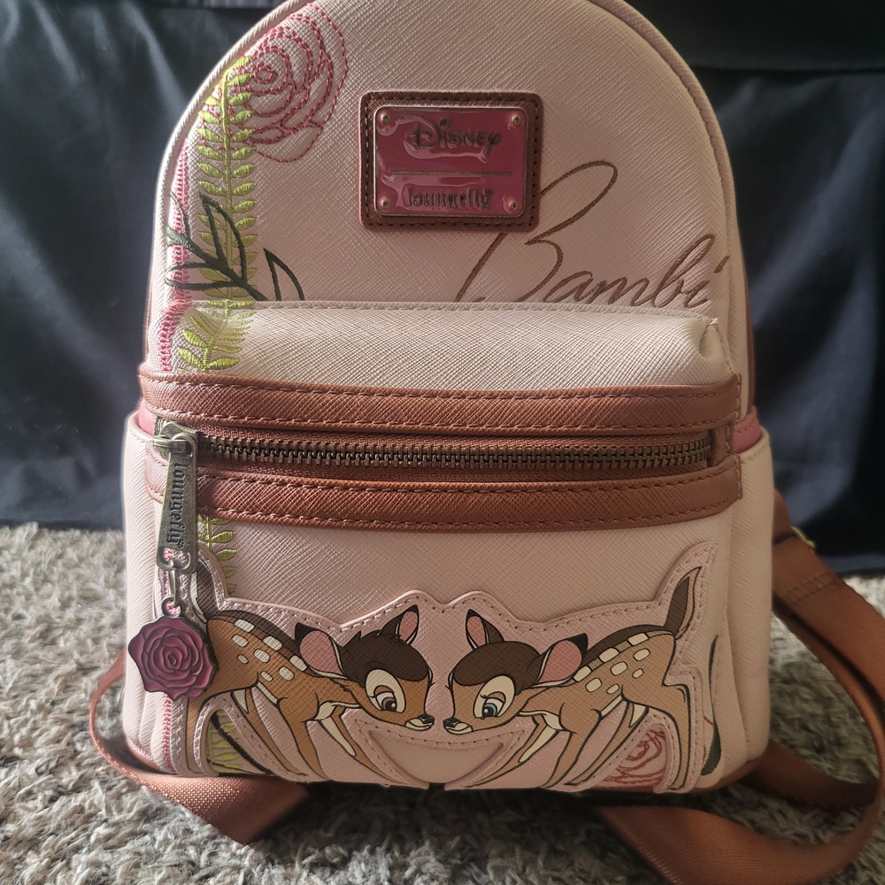 Loungefly Bambi And Faline Pink Mini Backpack